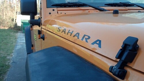 2 pegatinas de vinilo Sahara Jeep Wrangler Rubicon CJ TJ YJ JK XJ