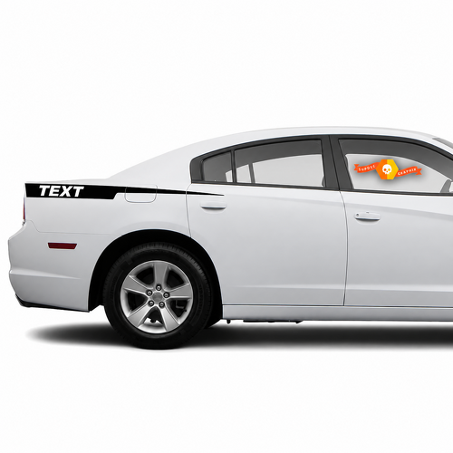 Etiqueta adhesiva con texto personalizado gráficos laterales para Dodge Charger 9792
