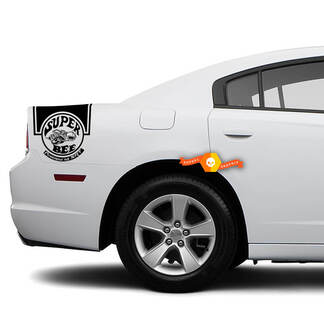 Calcomanía de banda lateral trasera para Dodge Charger, gráficos Super Bee SRT compatibles con modelos 2011-2014
