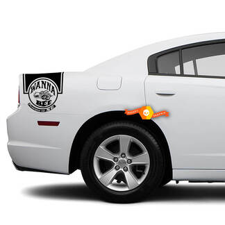 Calcomanía de banda lateral trasera Dodge Charger gráficos Wanna Bee SRT se adapta a los modelos 2011-2014
