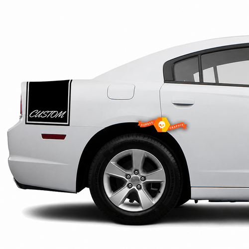 Kit de Banda Trasera de Guion PERSONALIZADO, Calcomanía de Vinilo para Aleta Trasera y Maletero para Dodge Charger 2011-2014