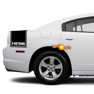 Calcomanía de banda lateral trasera Dodge Charger Hemi gráficos se adapta a los modelos 2011-2014
