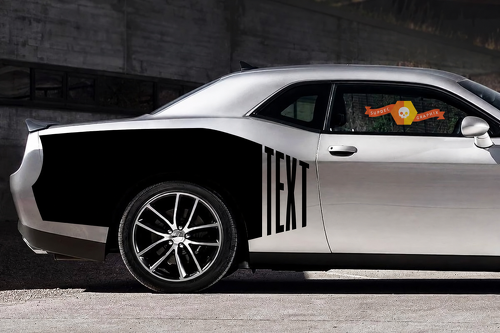 Pegatina Vinilo Par de Carteles Altos Laterales Guardabarros Traseros para Dodge Challenger 2009-2015