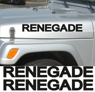 2 Renegade Jeep Wrangler Rubicon CJ TJ YJ JK XJ calcomanía #2