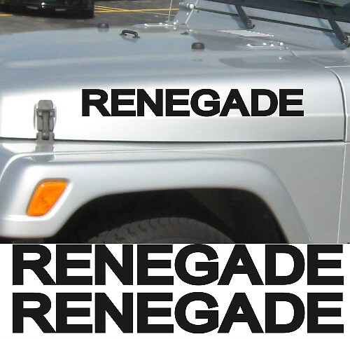 2 Renegade Jeep Wrangler Rubicon CJ TJ YJ JK XJ calcomanía #2
