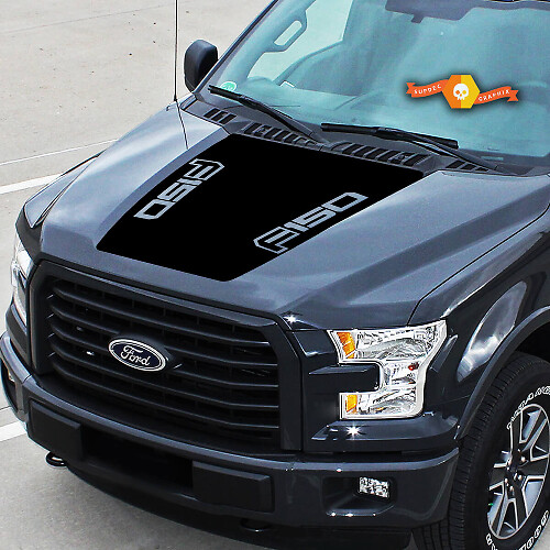 Calcomanía de vinilo con franja de logotipo central para capó para Musclecar F-150