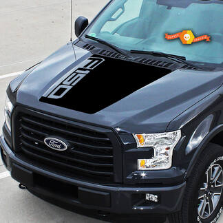 Se adapta a Ford F-150 One Side Logo EcoBoost Center Hood gráficos rayas vinilo calcomanías camión pegatinas 15-20
