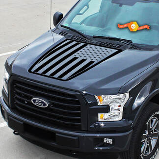 Se adapta a Ford Flag USA EcoBoost Center Hood gráficos rayas vinilo calcomanías camión pegatinas 15-20
