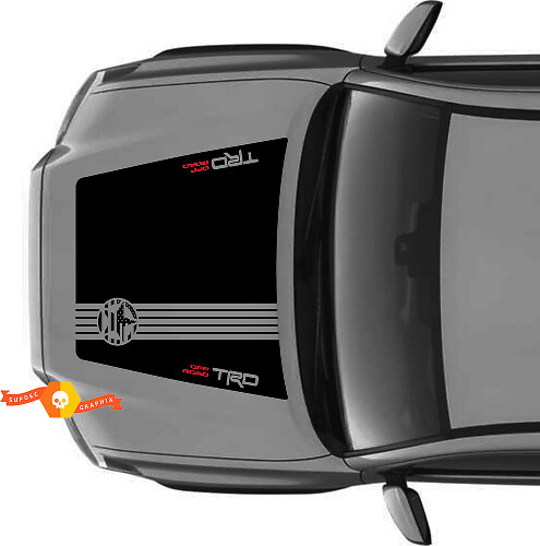 Enorme TRD Off Road ¡SIN SCOOP! Calcomanías de vinilo con diseño de estrella del ejército de la bandera de EE. UU. para modelos Toyota Tacoma 2016 - 2021
