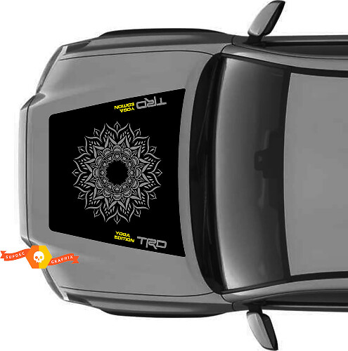 Enorme TRD Off Road ¡SIN SCOOP! Pegatinas de vinilo para capó de Yoga Edition, calcomanía compatible con los modelos Toyota Tacoma 2016 - 2021
