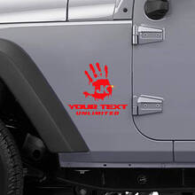 Juego de pegatinas laterales personalizadas de mano zombie para Jeep Wrangler_3