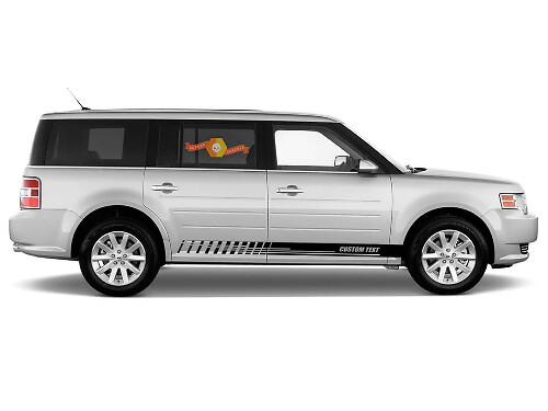 2x lado Ford Flex vinilo rayas cuerpo calcomanía vinilo gráficos pegatina texto personalizado estilo 1
