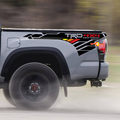 TRD 4x4 Off-Road Mountain Vintage Colors BedSide Side Vinilo Pegatinas Calcomanía para Toyota Tacoma Tundra todos los años
