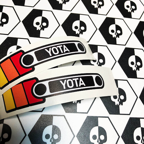 Par de adhesivos de vinilo estilo vintage YOTA para Toyota FJ Cruiser_1