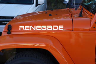 2 calcomanías de vinilo Renegade Jeep Wrangler Rubicon YK JK XJ