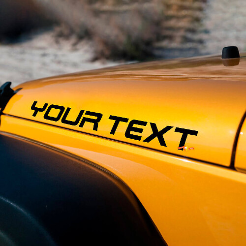 Juego de calcomanías de vinilo de letras personalizadas para capó para Jeep Wrangler Rubicon