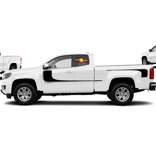 Calcomanía gráfica de vinilo con rayas de hockey para Chevy Colorado Extended 2015-2016
