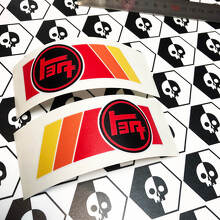 Par de pegatinas de vinilo TRD TEQ Vintage Sunset Retro estilo antiguo para Toyota 4Runner Tacoma FJ Cruiser
 2