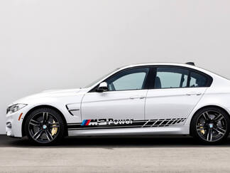 BMW M3 Power 2x pegatinas de vinilo con rayas laterales pegatina bmw
