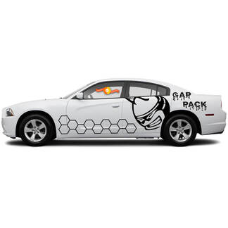 Dodge Charger o Challenger Gap Pack ScatPack Honeycomb Stripes Calcomanía Calcomanía
