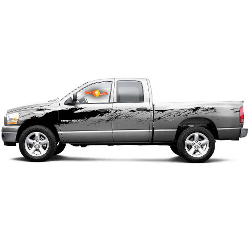 Vinilo adhesivo lateral estilo salpicadura de barro para Dodge Ram 1500