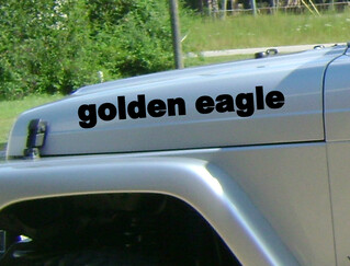 2 águila dorada Jeep Wrangler Rubicon CJ TJ YJ JK pegatinas de vinilo