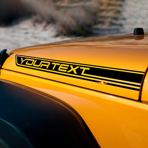 2 Calcomanías de vinilo con texto personalizado para Jeep Wrangler CJ TJ YK JK XJ JL 1