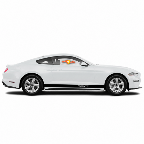 Texto Personalizado Gráficos Laterales de Estribo Vinilo Tiras Pegatinas Juego de 2 para Musclecar Musclecarmodel 2005-2020