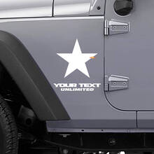 Juego de Vinilos Laterales con Letras Personalizadas en Forma de Estrella para Jeep Wrangler_3