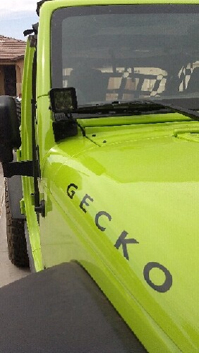 Set de vinilos adhesivos para capó lateral Gecko para Jeep Wrangler