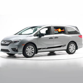 2X Kit de rayas laterales de calcomanías gráficas para múltiples autos para Honda Odyssey
