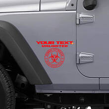 Pegatina de vinilo personalizada del equipo de respuesta al brote zombi para Jeep Wrangler Unlimited_3