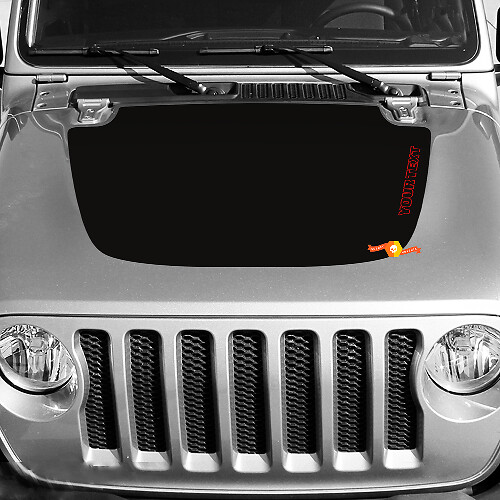 Calcomanía de pegatina Jeep Wrangler y Gladiator Hood, gráfico fácil

