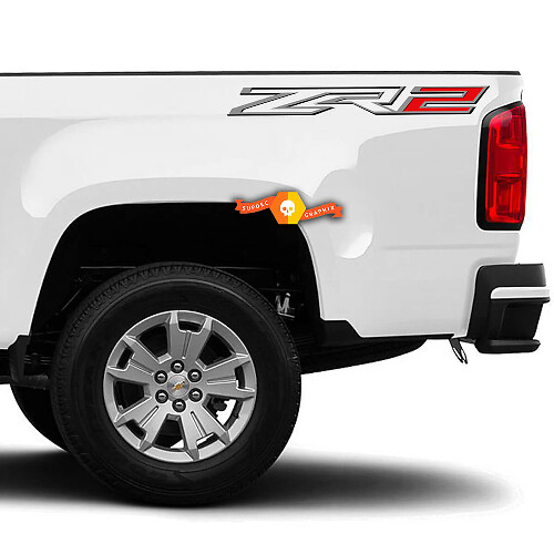 Juego grande de adhesivos de vinilo para los laterales de la caja ZR2 para Chevy Colorado