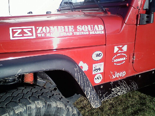 Zombie Squad hacemos cosas muertas Deader JEEP vinilo pegatina calcomanía