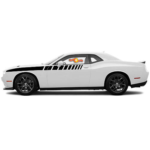 Kit de Calcomanías de Vinilo de Raya Lateral de Carreras para Dodge Challenger 2008-2014