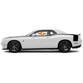 Dodge Challenger Accent Hockey Style Body Line Rayas laterales traseras para 2008-2014
