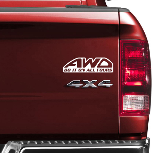 AWD Diesel 4x4 4WD Off Road Truck Jeep TJ LJ JK CJ Vinyl Sticker Decal