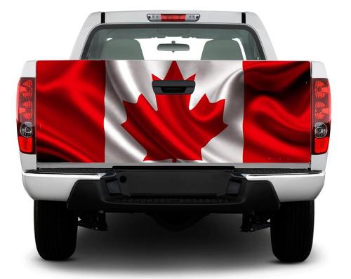 Etiqueta engomada de la etiqueta de la puerta trasera de la bandera de Canadá Wrap Pick-up Truck SUV Car