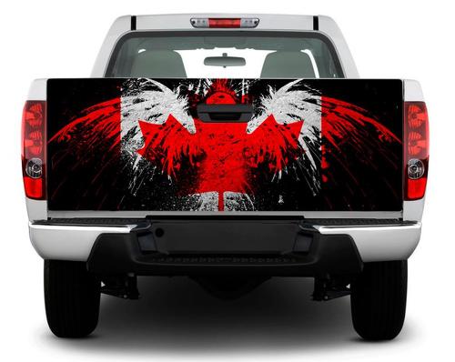 Bandera de Canadá, pájaro, portón trasero, calcomanía, pegatina, envoltura, camioneta, SUV, coche