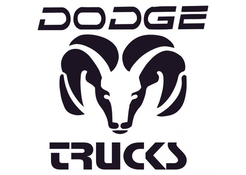 DODGE TRUCKS DECAL 2018 Calcomanía autoadhesiva de vinilo