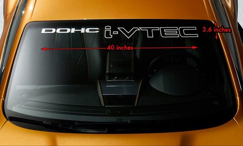 HONDA DOHC i-VTEC Parabrisas Banner Vinilo Long Last Premium Calcomanía 40