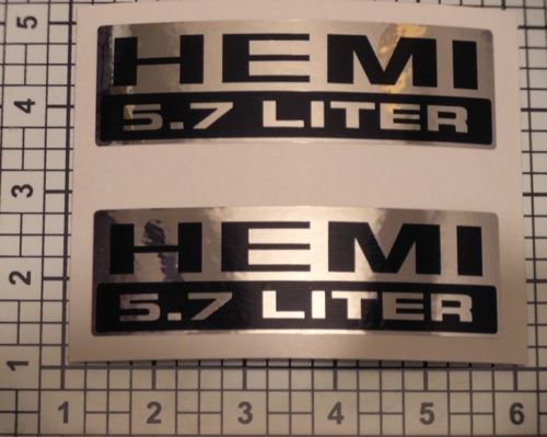 Hemi Decals 5.7 Litros Chrome Black Set X2 PAR Stroker Diesel