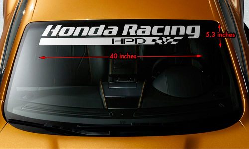 Honda Racing HPD parabrisas Banner vinilo calcomanía de larga duración 40