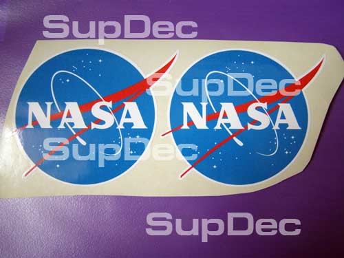 Etiqueta engomada de la etiqueta del vinilo de la NASA