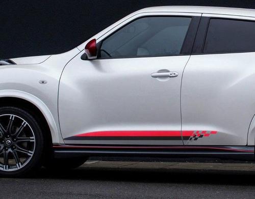 Nissan-Juke-calcomanía-rocker-stripes-side-graphics-calcomanía-puerta-panel-calcomanía-nismo-