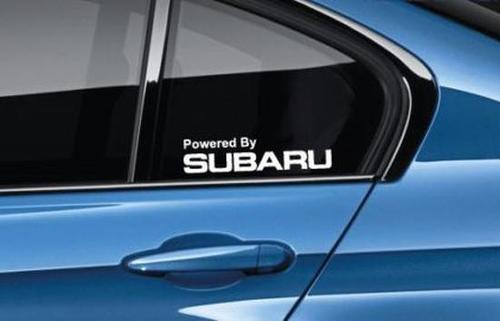 Powered by Subaru Decal Sticker Logo Emblem Sti Turbo Awd Impreza Legacy Par