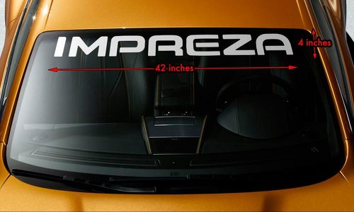 SUBARU IMPREZA Premium Windshield Banner Calcomanía de vinilo de larga duración 42x4