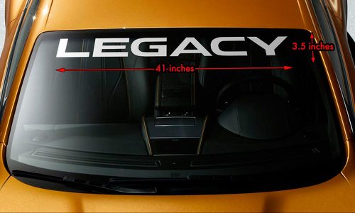 SUBARU LEGACY Premium Windshield Banner Calcomanía de vinilo de larga duración 41x3.5