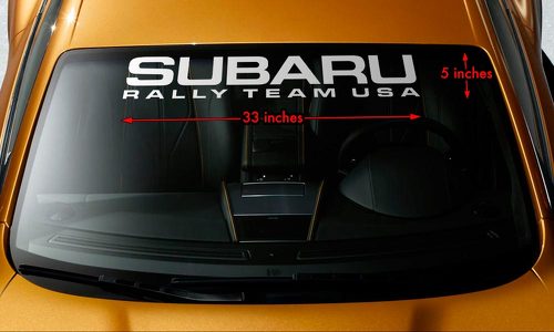 SUBARU RALLY TEAM USA WRX STI WRC Parabrisas Banner Vinilo Calcomanía 33